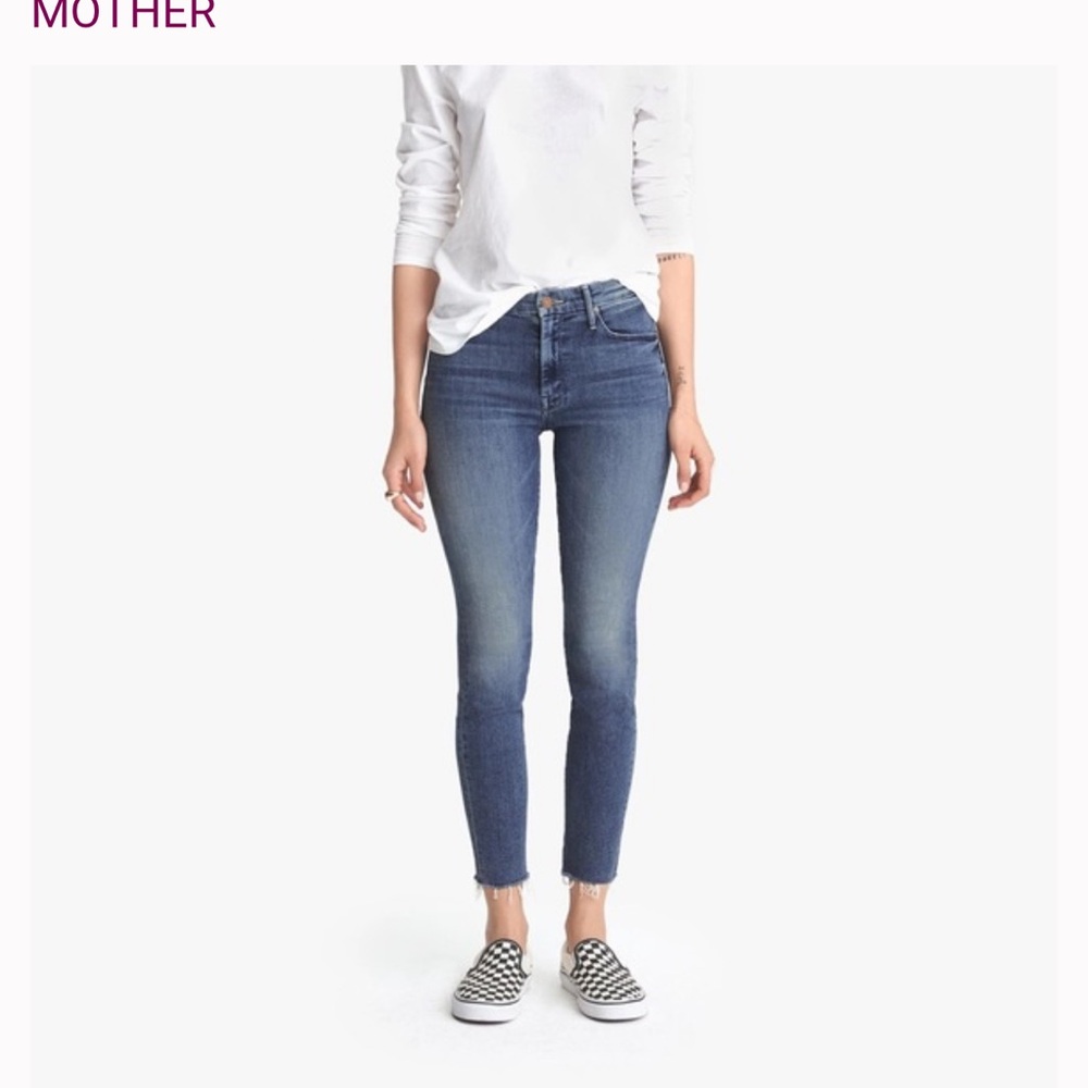 The Mother Denim- The Looker Ankle Fray in color Groovy